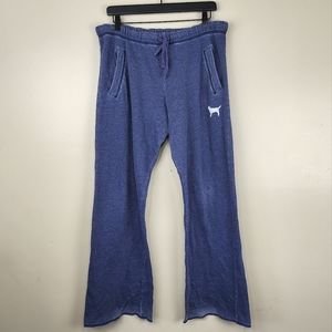Victoria's Secret PINK Navy Butt Spell Out Faded Cozy Lounge Pants Y2K Medium